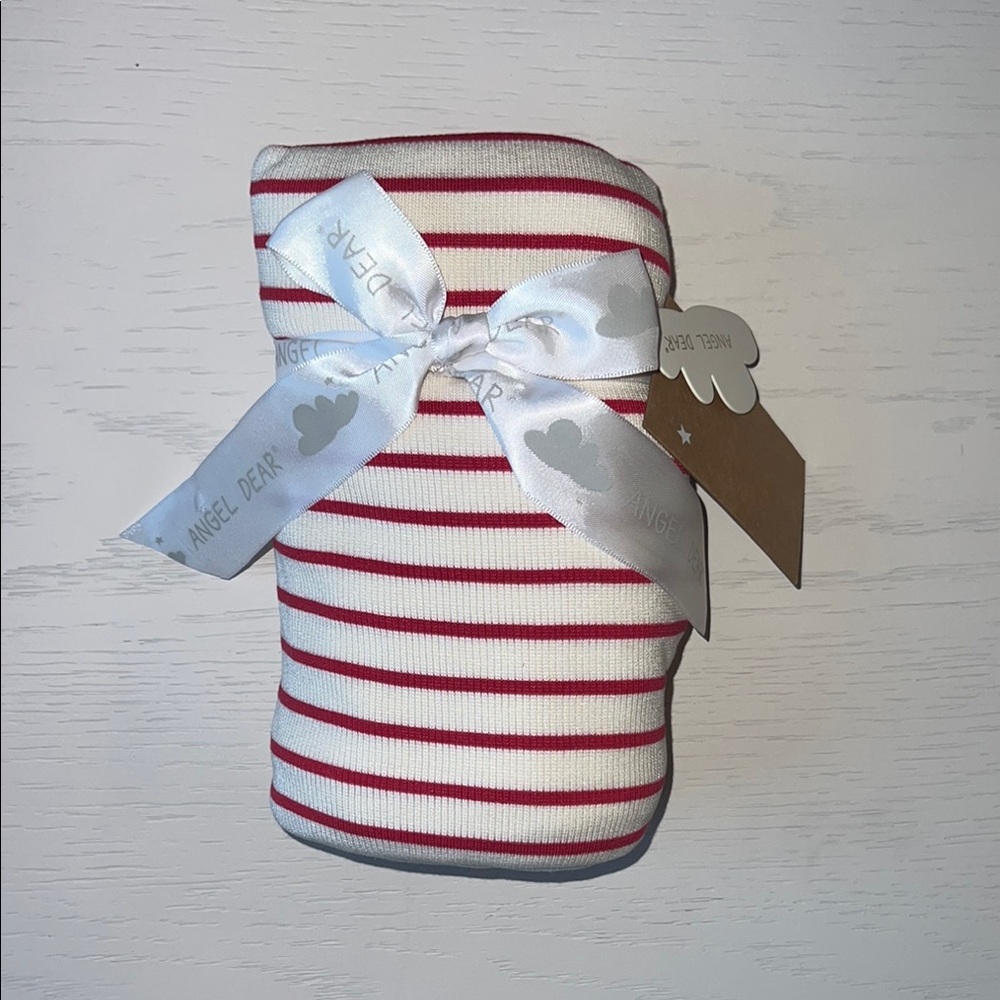 Angel Dear Ribbed Modal Swaddle Blanket Vintage Red